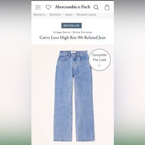 Curve Love high rise 90s relaxed jeans